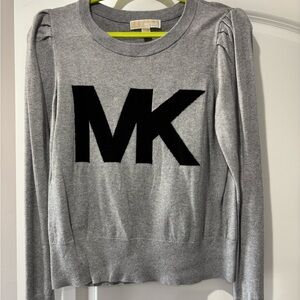 Michael Kors Gray Sweater with Black MK Logo